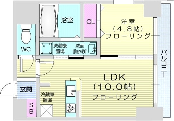 西１８丁目駅 徒歩7分 4階の物件間取画像